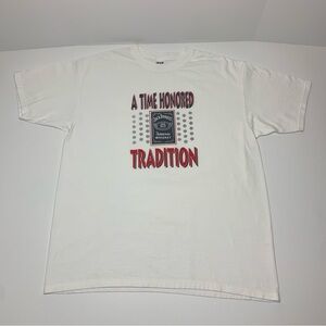 Vintage Jack Daniels T-Shirt Tennessee Whiskey Old No 7 Tradition Y2k Tee XL